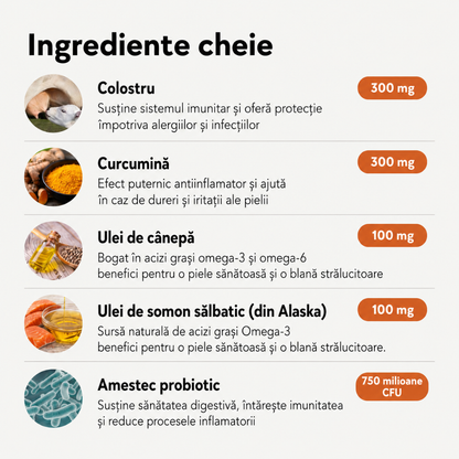 Set complet pentru îngrijirea pielii și a blănii câinilor