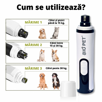 Pilă electrică pentru unghiile câinilor și pisicilor