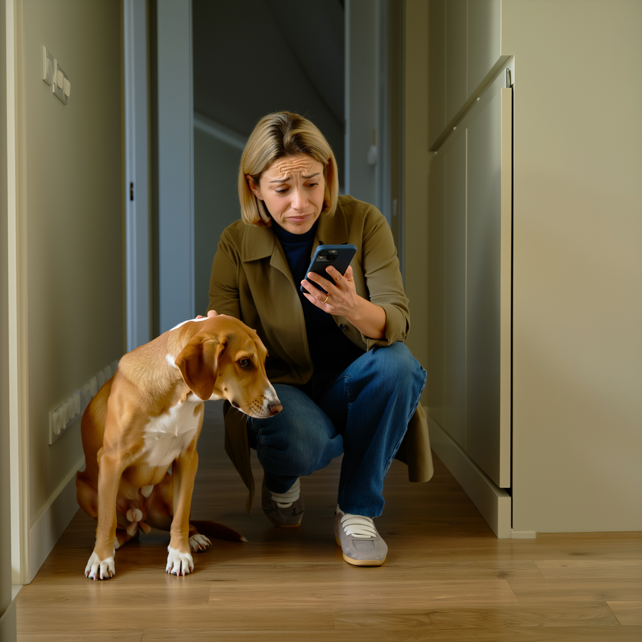Bol cu hrană uscată de iarnă amestecată cu pudră probiotică BIO PET pentru schimbarea hranei câinelui