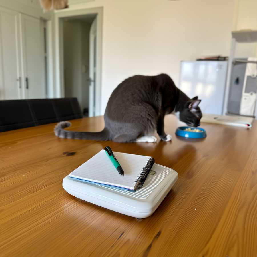 Pisică adultă stând pe un pervaz într-un apartament, privind în depărtare — ilustrație pentru studiul CatPAWS despre pisicile peste 7 ani
