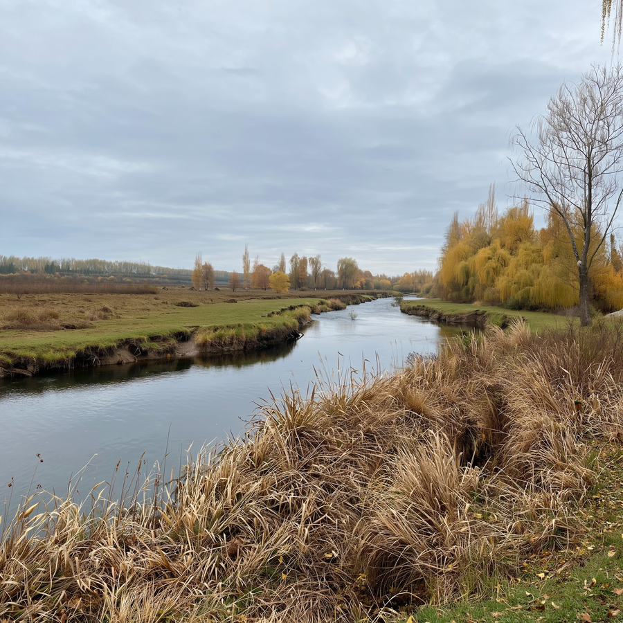 Câine pe o pajiște de toamnă din câmpia bulgărească, unde căpușa de luncă rămâne activă la 4–10°C